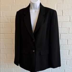 Emma James Liz Claiborne Womens Black Blazer Like New Size 12 Career Wear Office